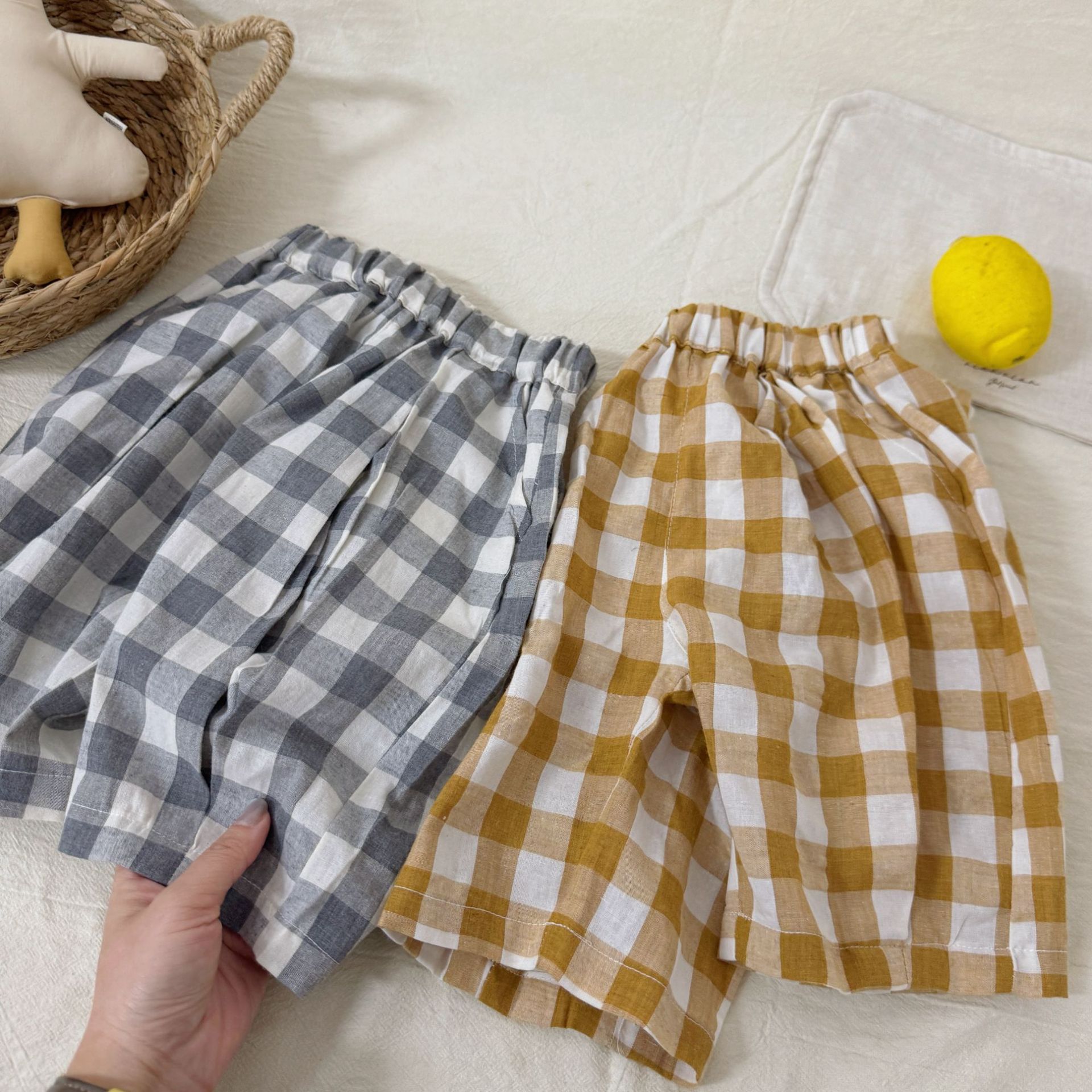 Kids Checkerboard Short Pants
