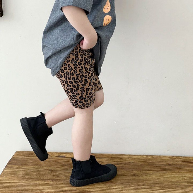 Kids Leopard Print Base Layer Short Pants