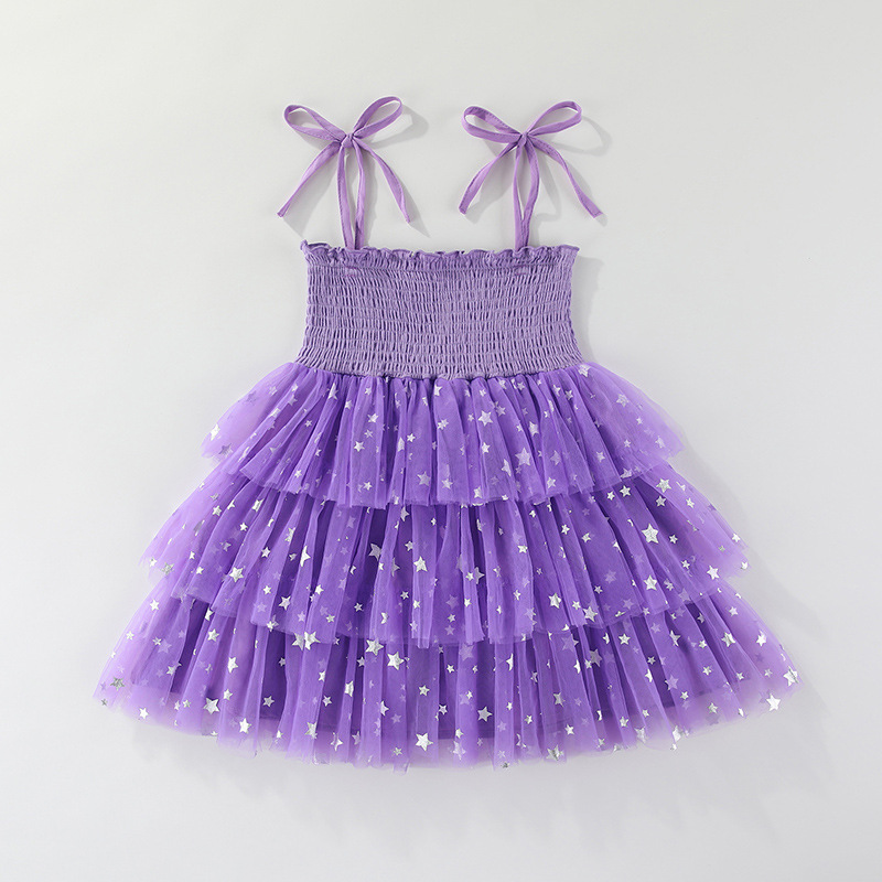 Kids Ghost Pumpkin Mesh Fabric Cami Dress