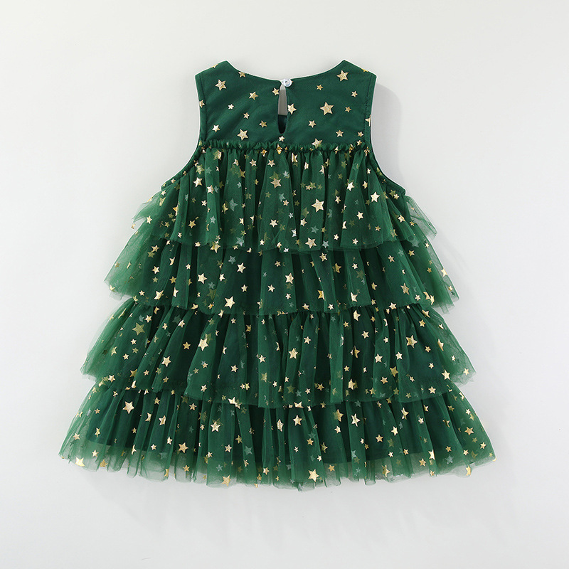 Kids Christmas Mesh Dress