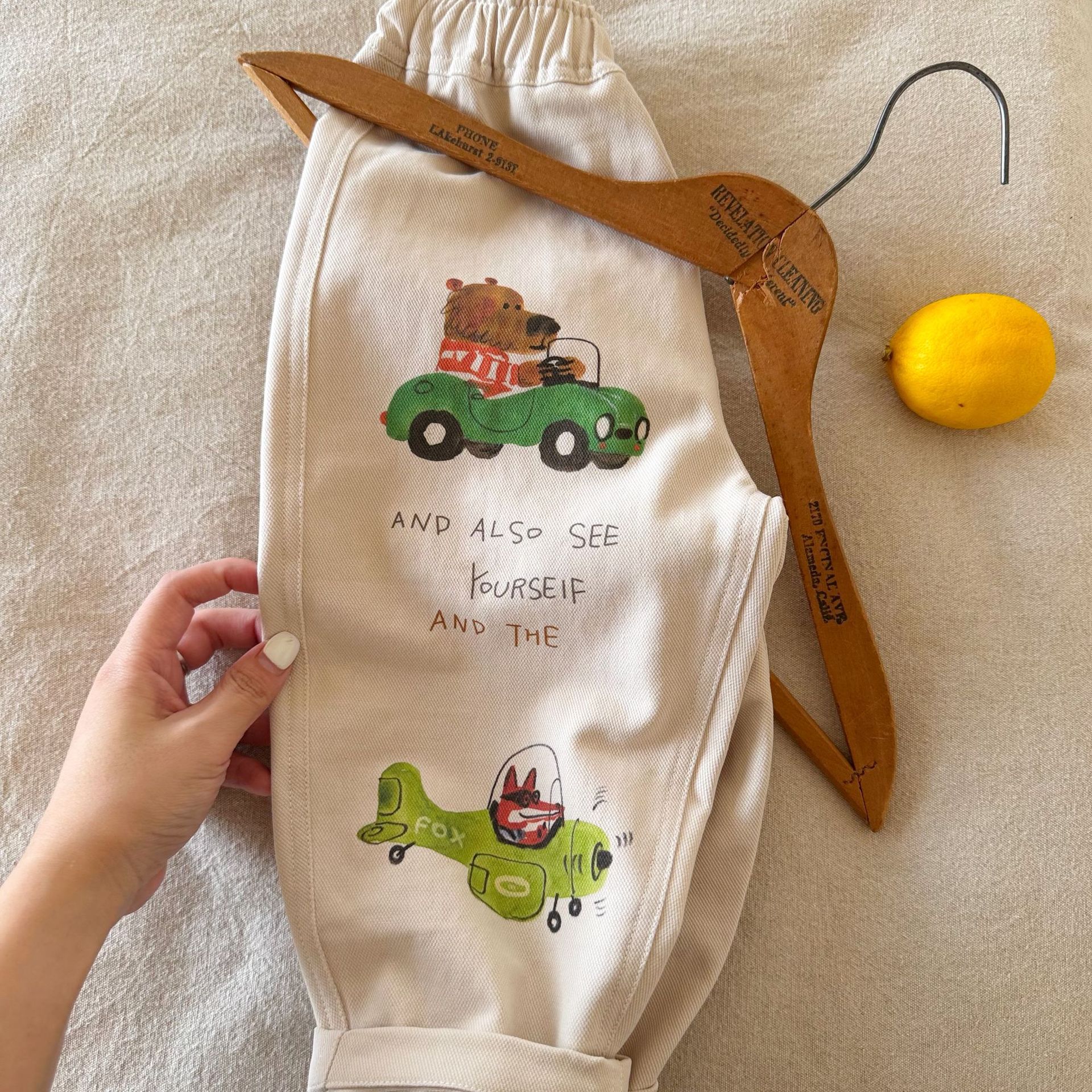 Kids Animal Cars Pattern Pants