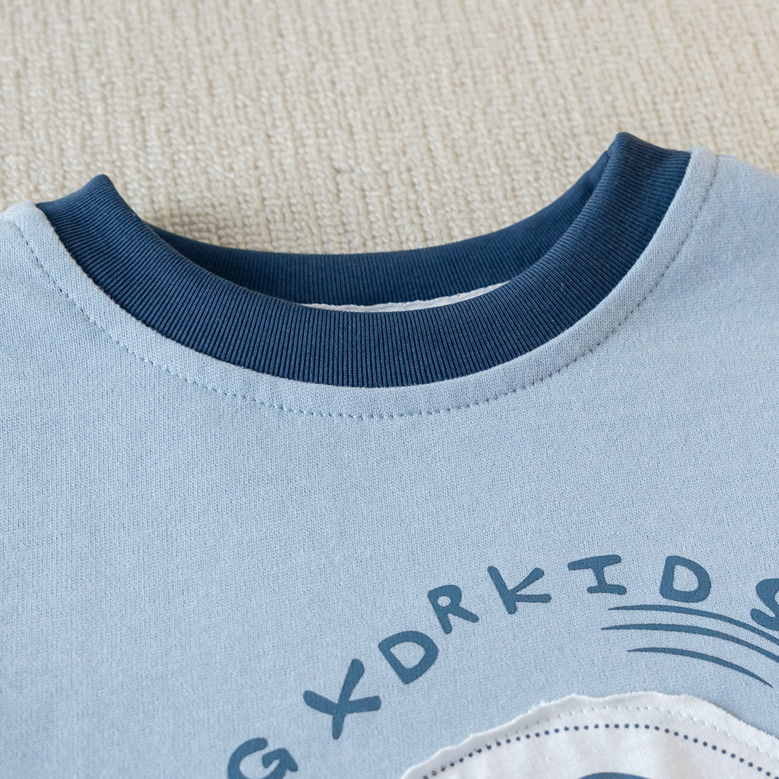 Kids Dog Stripes Faux Two-Piece T-shirt