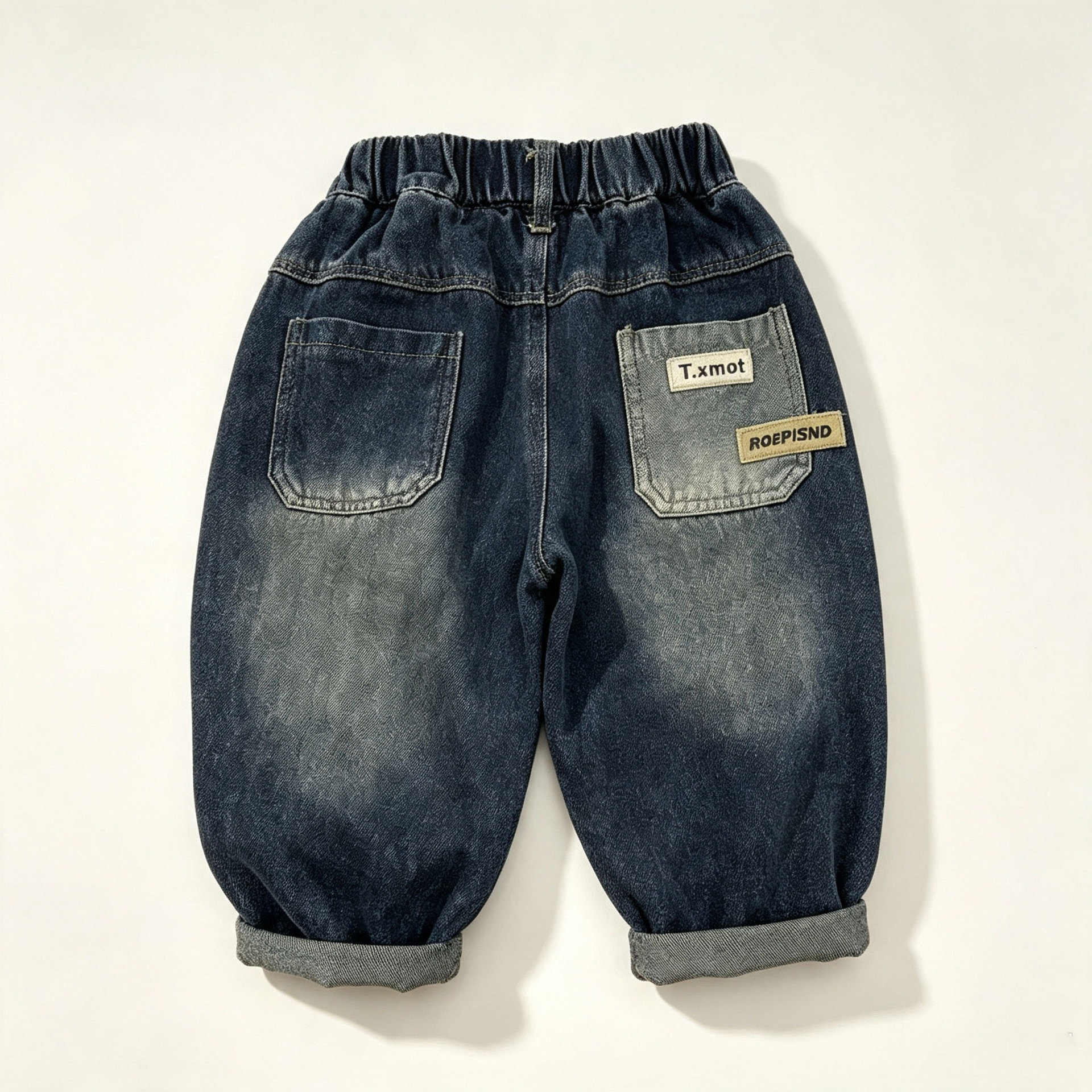 Kids Retro Wash Denim Lantern Pants