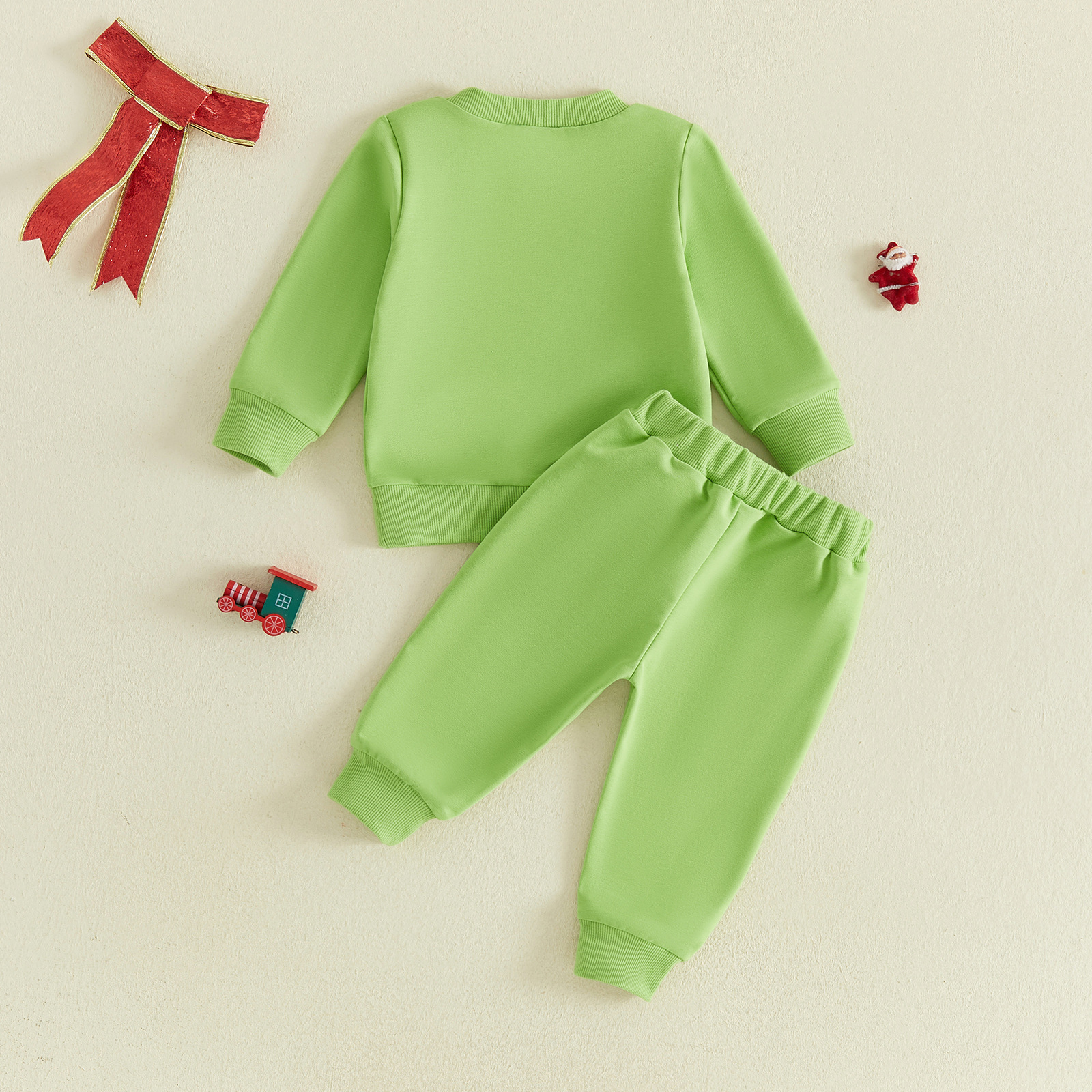 Baby Christmas Letter Heart Embroidery 2-Piece Set