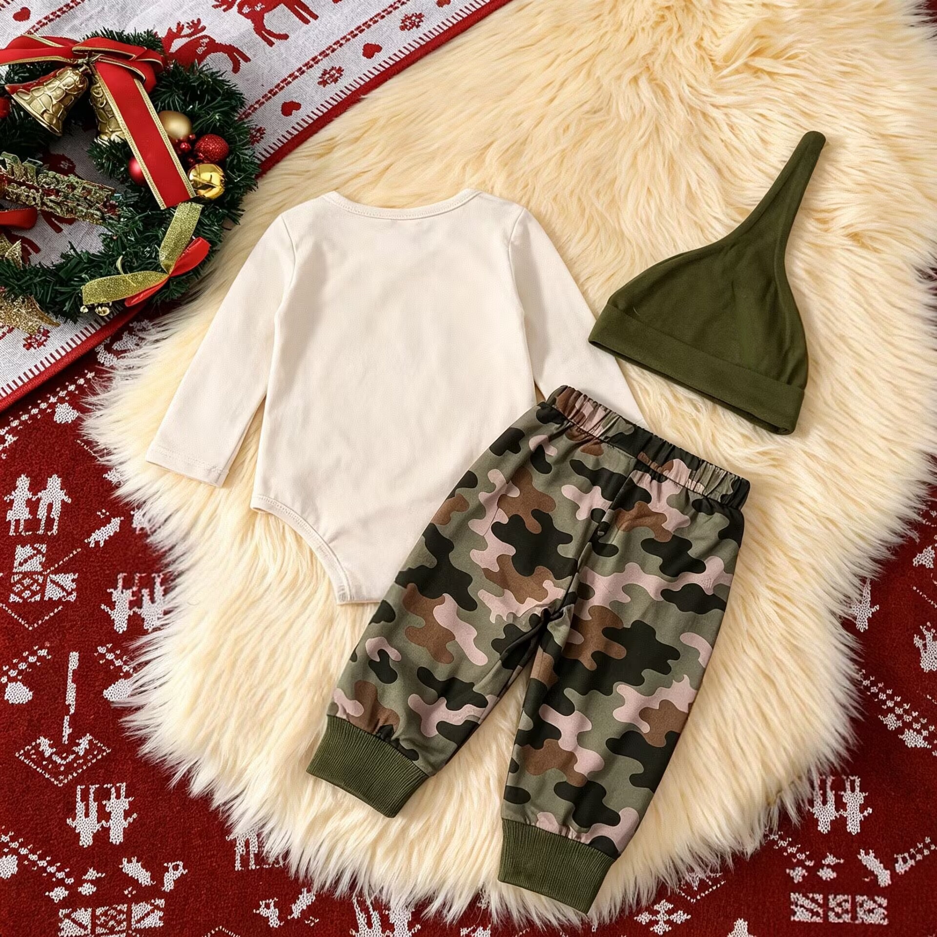 Baby Christmas Hunting Camo 3-Piece Set
