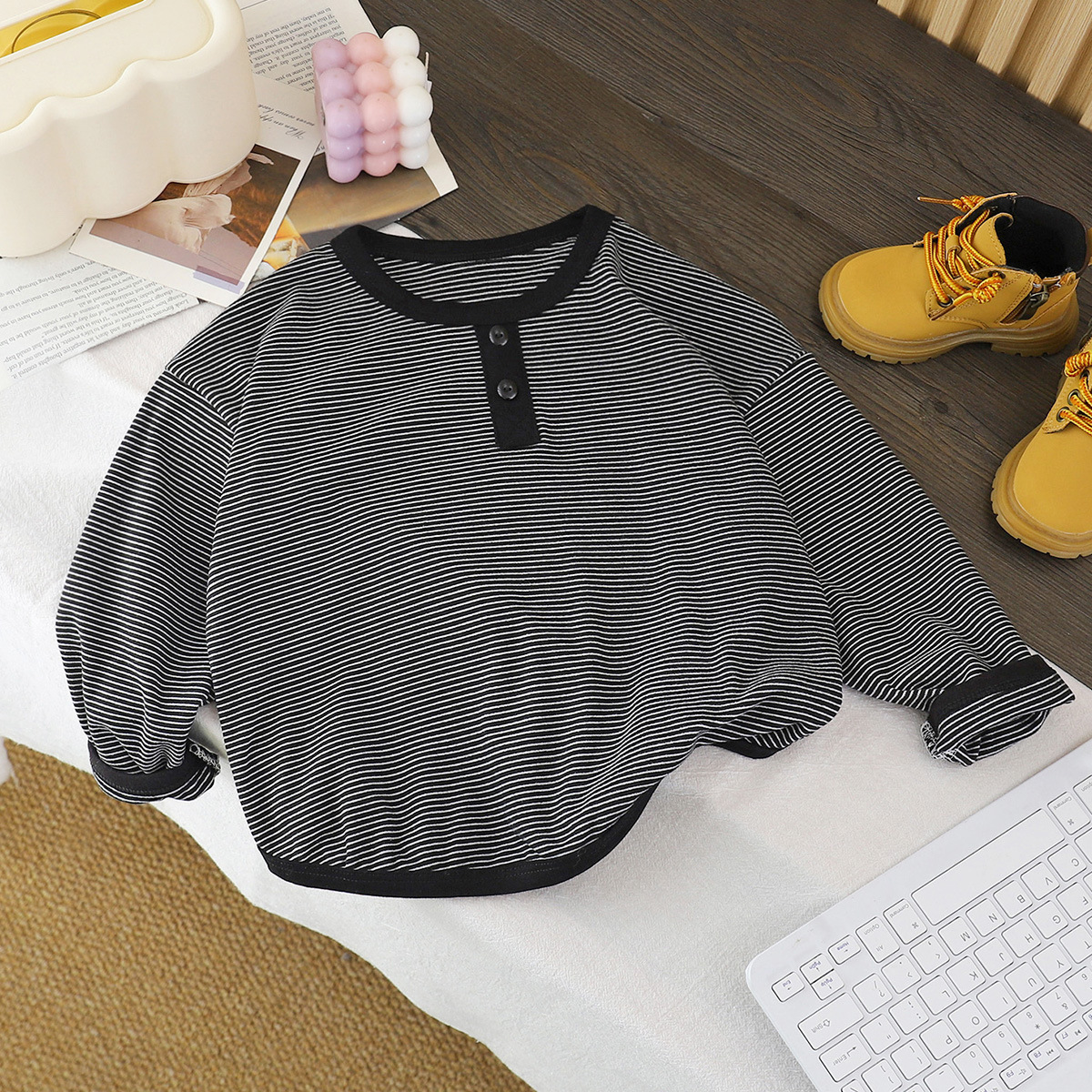 Kids Stripe Base Layer T-shirt