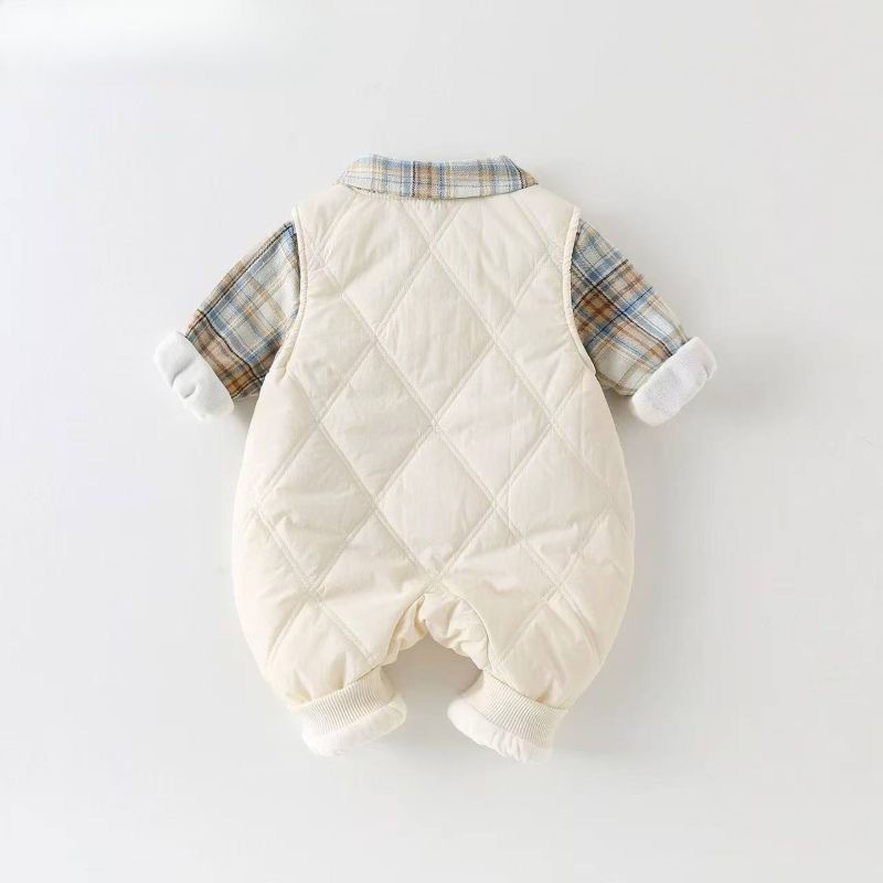 2-Piece Baby Toddler Plaid Shirt & Overalls Set