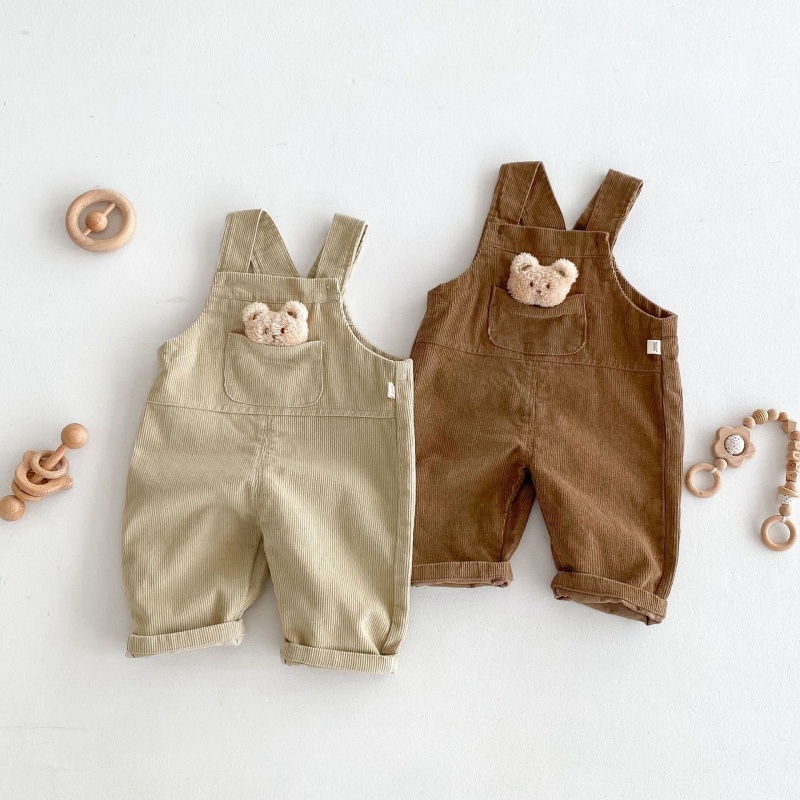 Baby Toddler Pocket Bear Overalls