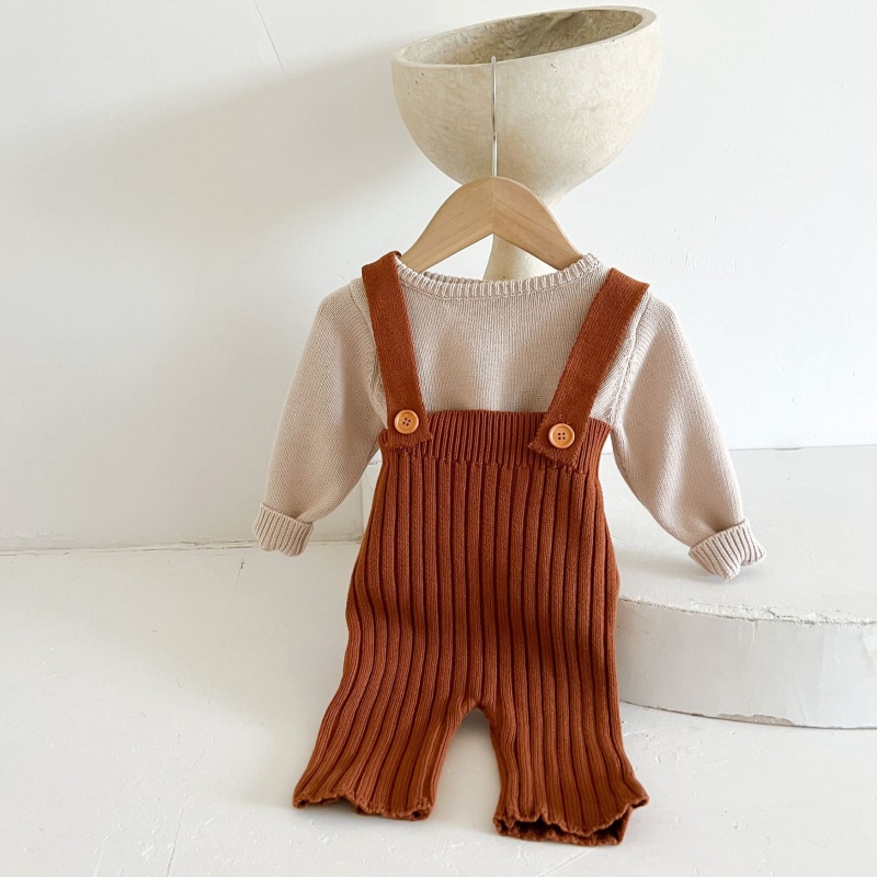 Baby Toddler Knitted Sweater Overalls