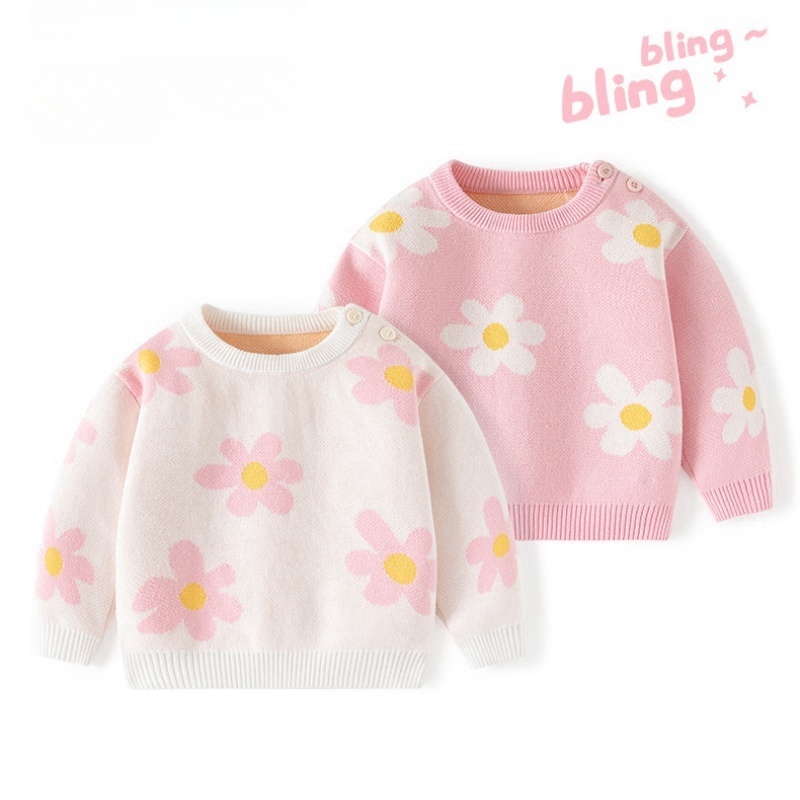 Baby Toddler Girl Flower Sweater