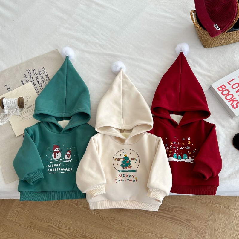 Baby Christmas Padded Hooded Sweatshirt