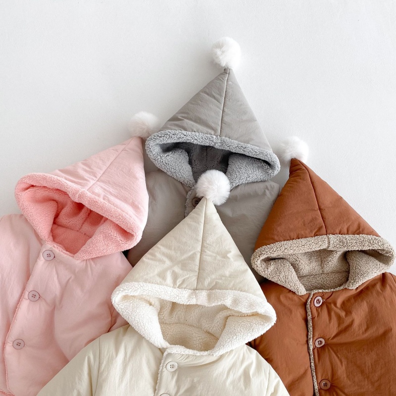 Baby Toddler Solid Color Warm Cotton Jacket