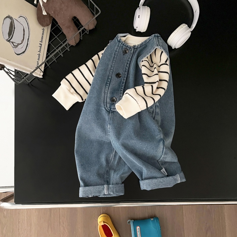 Baby Denim Overalls Set