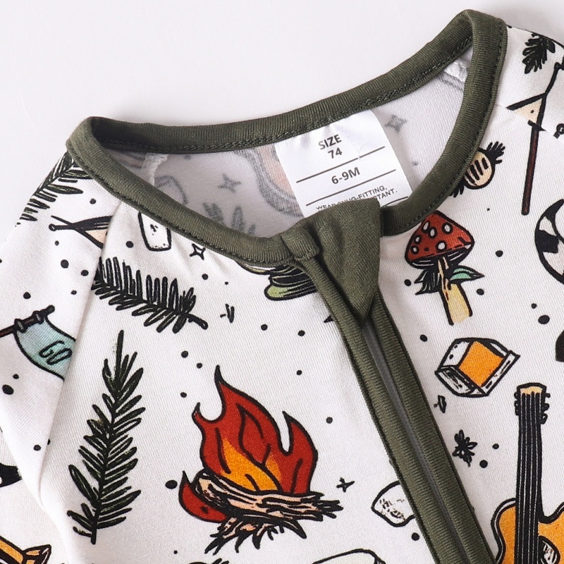 Baby Toddler Tent Camping Full Print Romper