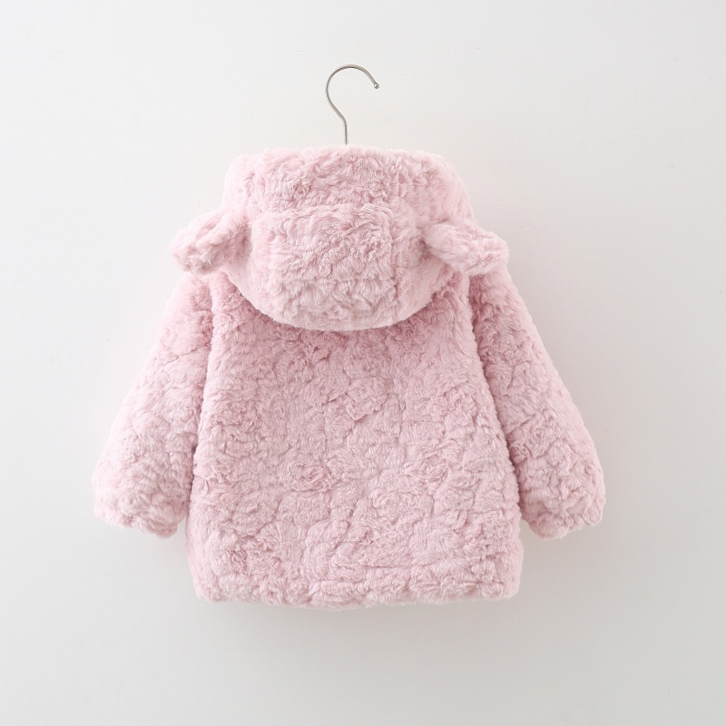 Rabbit Ear Baby Toddler Girls Hairy Outerwear (including gloves)