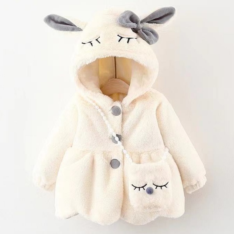 Rabbit Ears Baby Toddler Girls Warm Outerwear