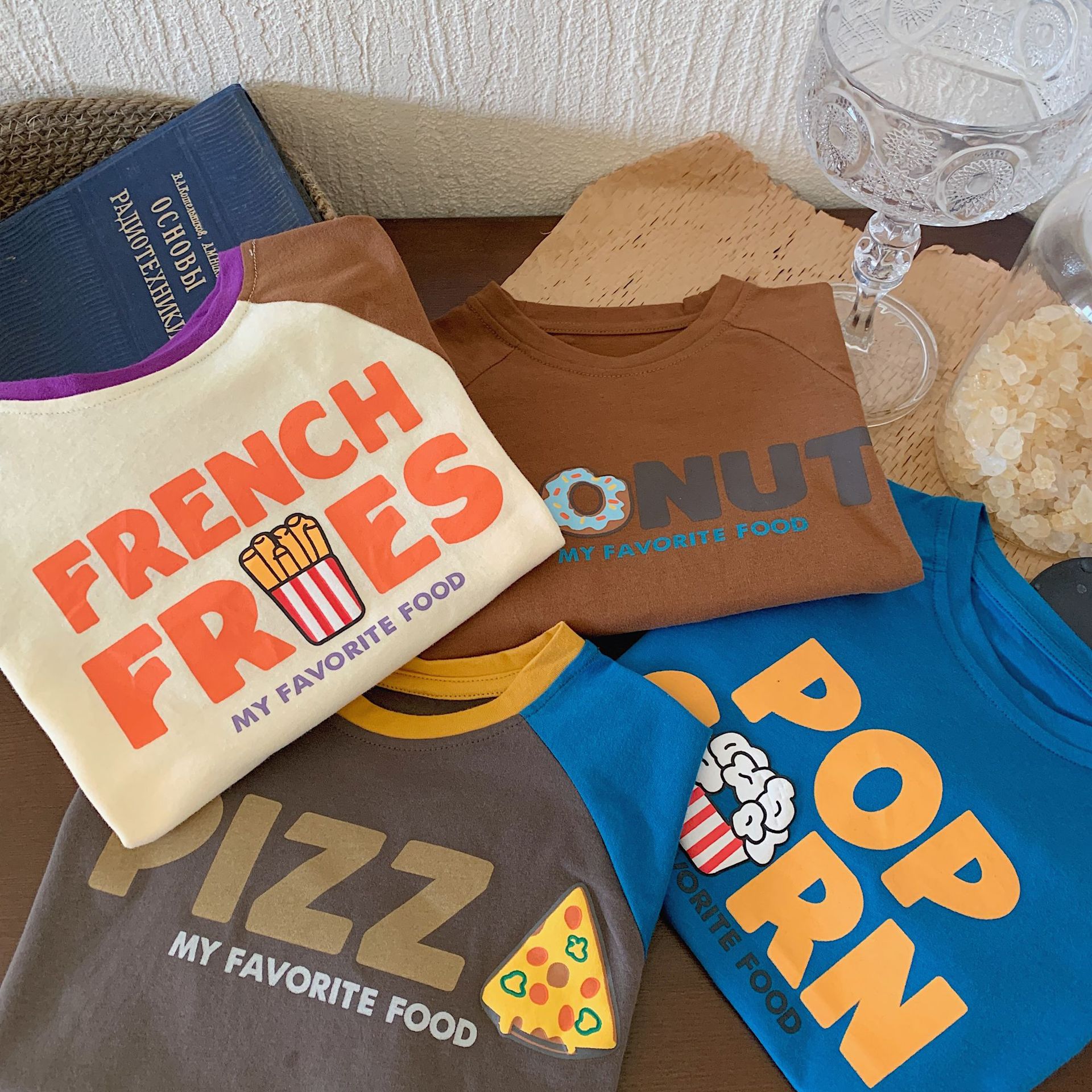 Boy Cartoon Long-sleeved Base Layer Casual Contrast T-Shirt