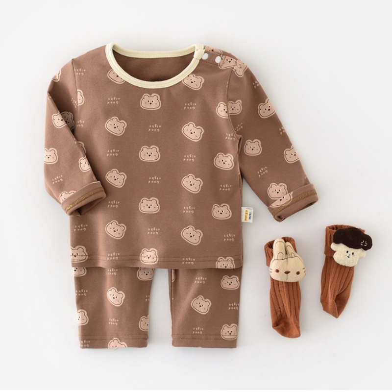 Baby Rabbit Head Print 2-Piece Set