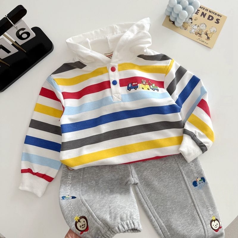 Baby Toddler Striped Polo Neck T-Shirt Top