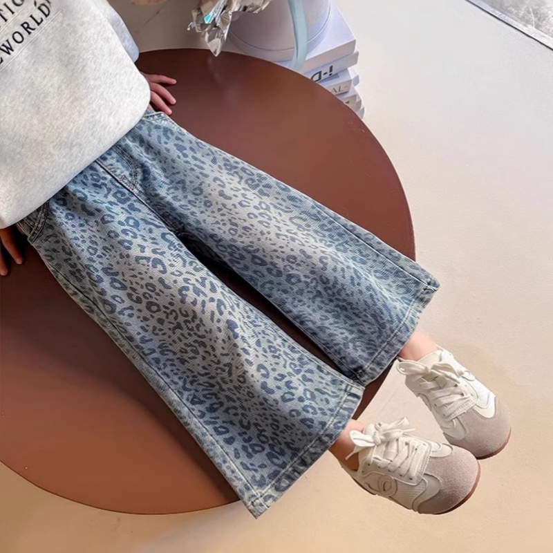 Baby Toddler Girl's Printed Denim Nine Pants