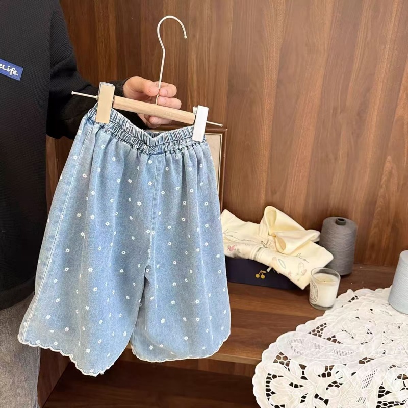 Baby Toddler Girl's Printed Denim Nine Pants