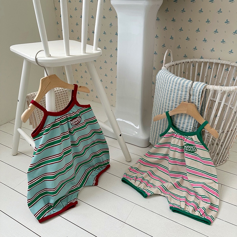 Baby Striped Camisole Romper