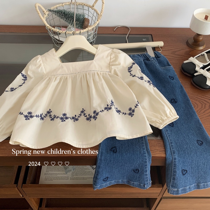 Baby Toddler Girl Doll Shirt Jeans Set