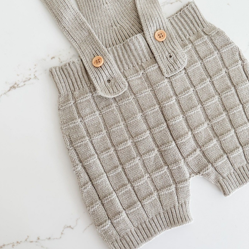 Baby Knitted Sweater Top & Overalls