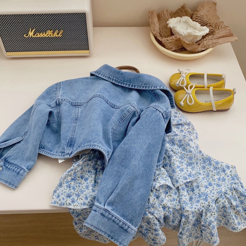 Baby Toddler Floral Dress & Denim Jacket