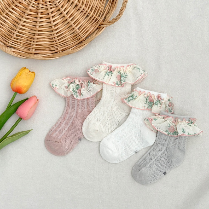 Baby Toddler Girls Lace Mesh Breathable Socks
