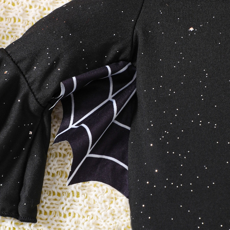 Baby Newborn Halloween Spider Web Print Romper Set