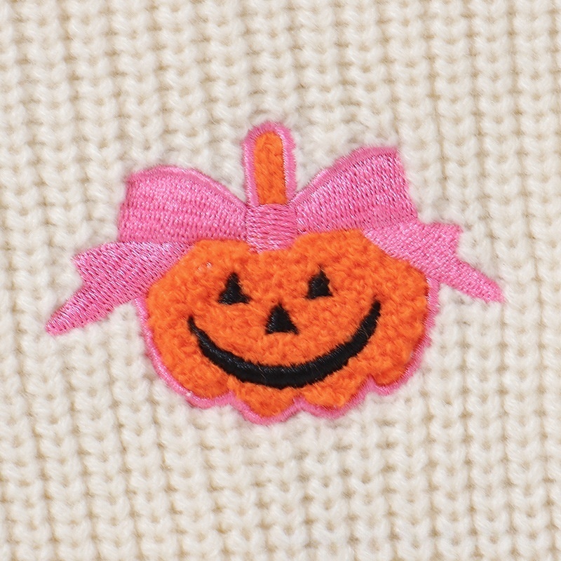 Baby Halloween Pumpkin Embroidered Sweater