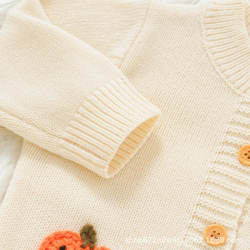 Baby Toddler Halloween Pumpkin Sweater Cardigan