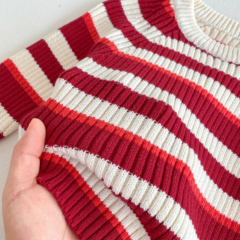 Baby Toddler Red Striped Sweater