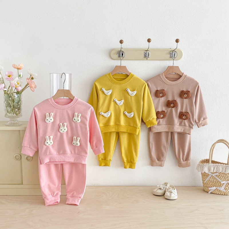 2-Piece Baby Toddler 3D Duck Animal Hoodie Set
