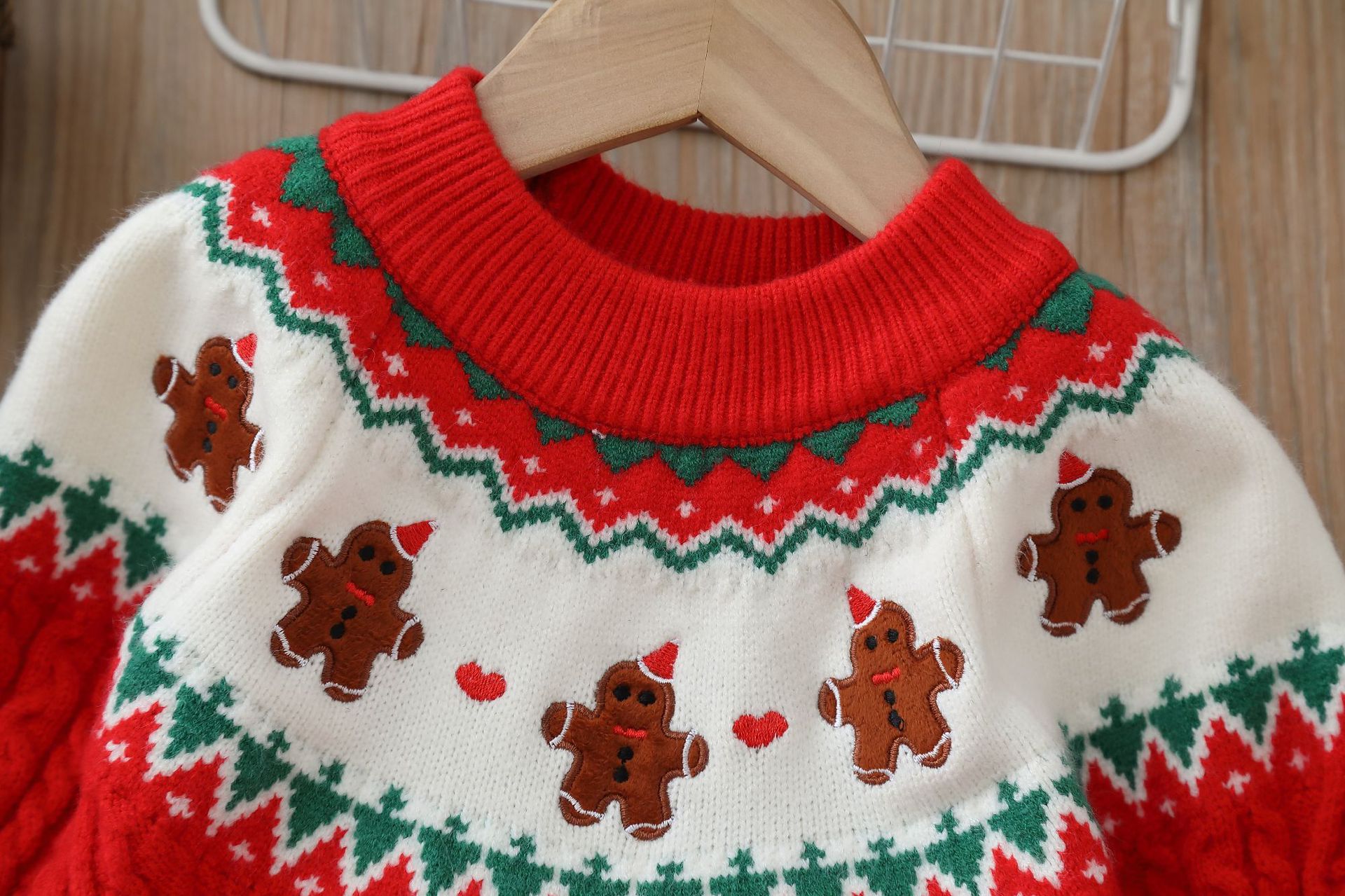 Baby Kids' Christmas Block-Colored Sweater