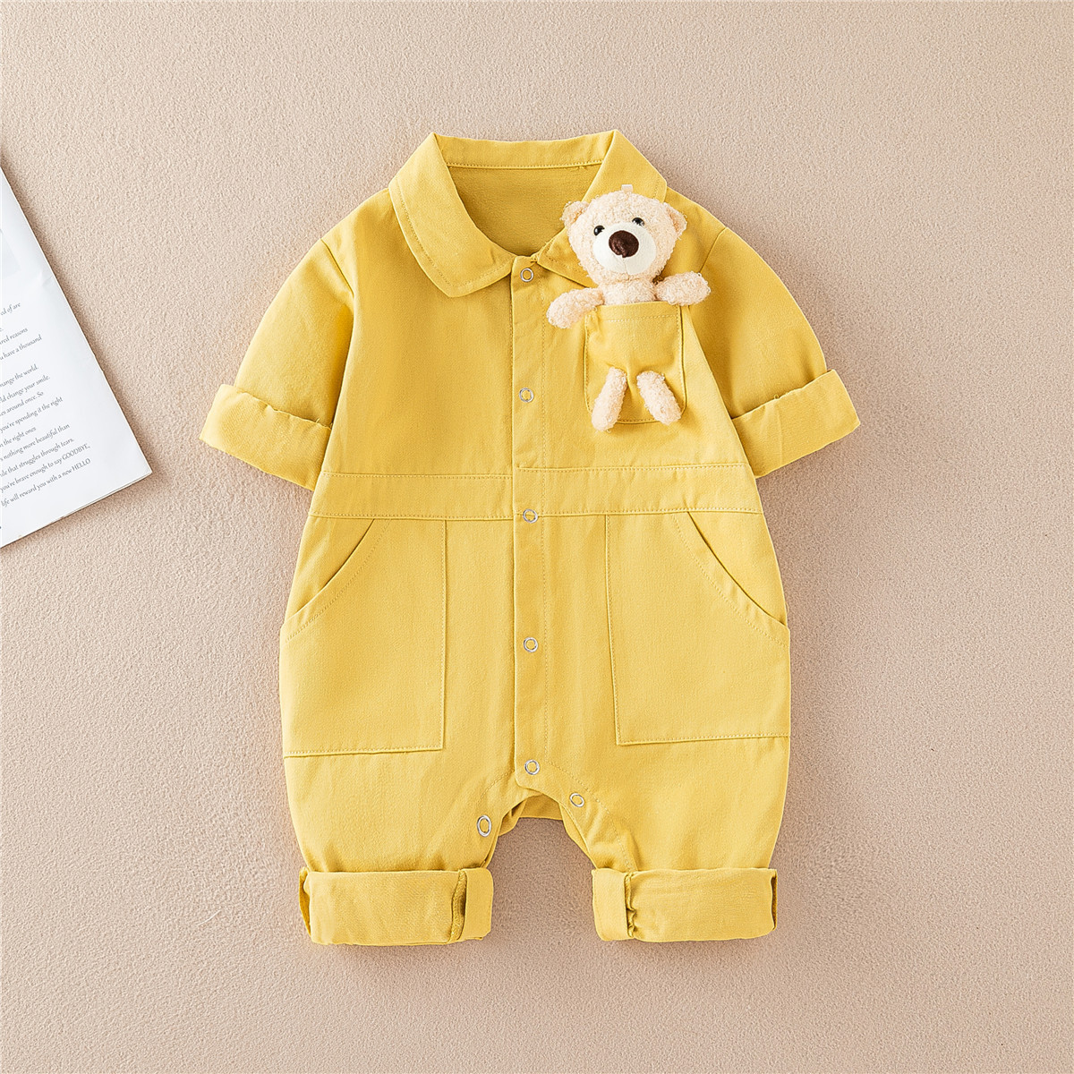 Baby Lovely Bear Polo Collar Romper