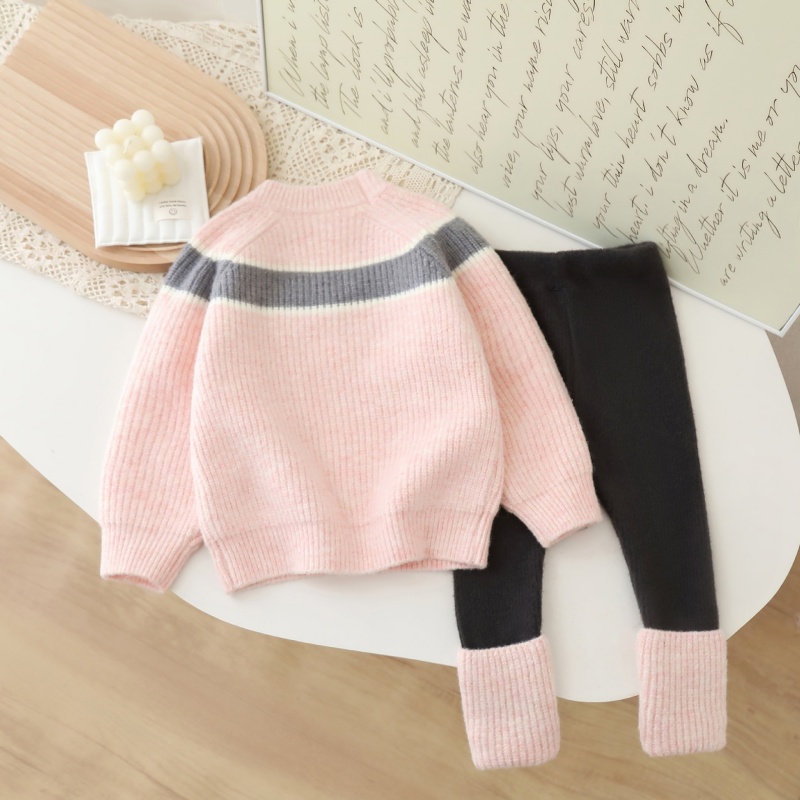 2-Piece Baby Girls' Bow Sweater Set