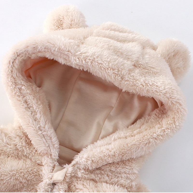 Baby Toddler Plush Zipper Outerwear