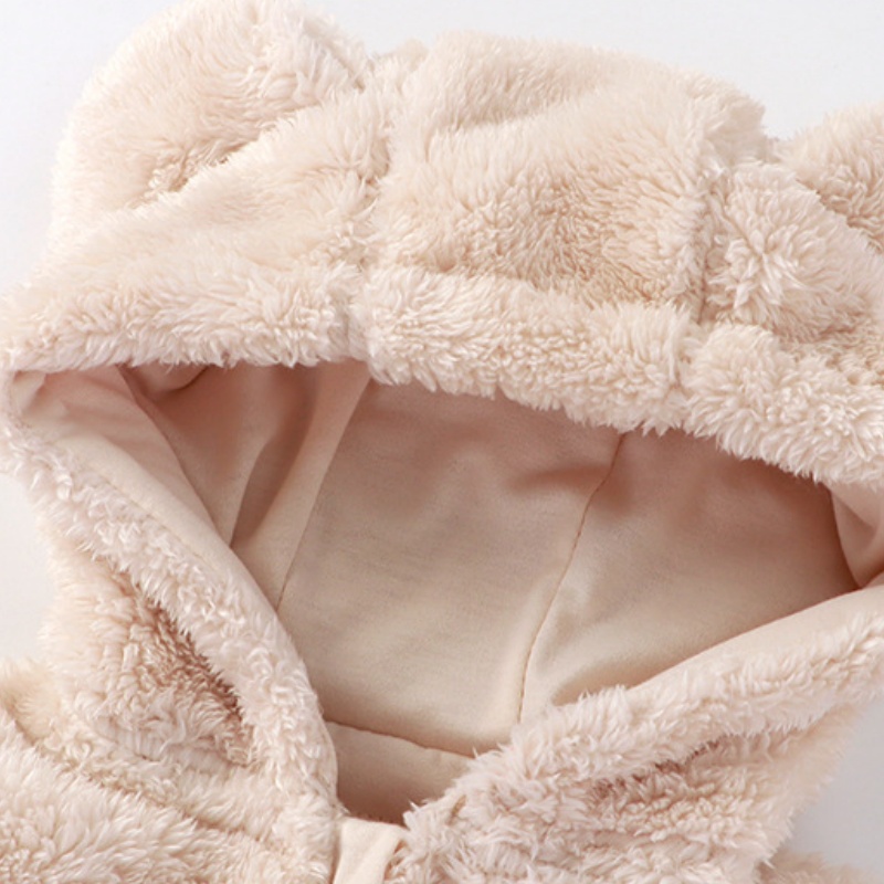 Baby Newborn Bear Plush Zipper Romper