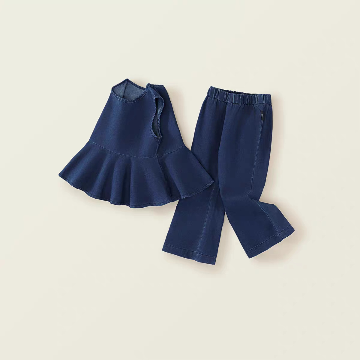 Toddler Kid Girl Denim Sleeveless 2-piece Set