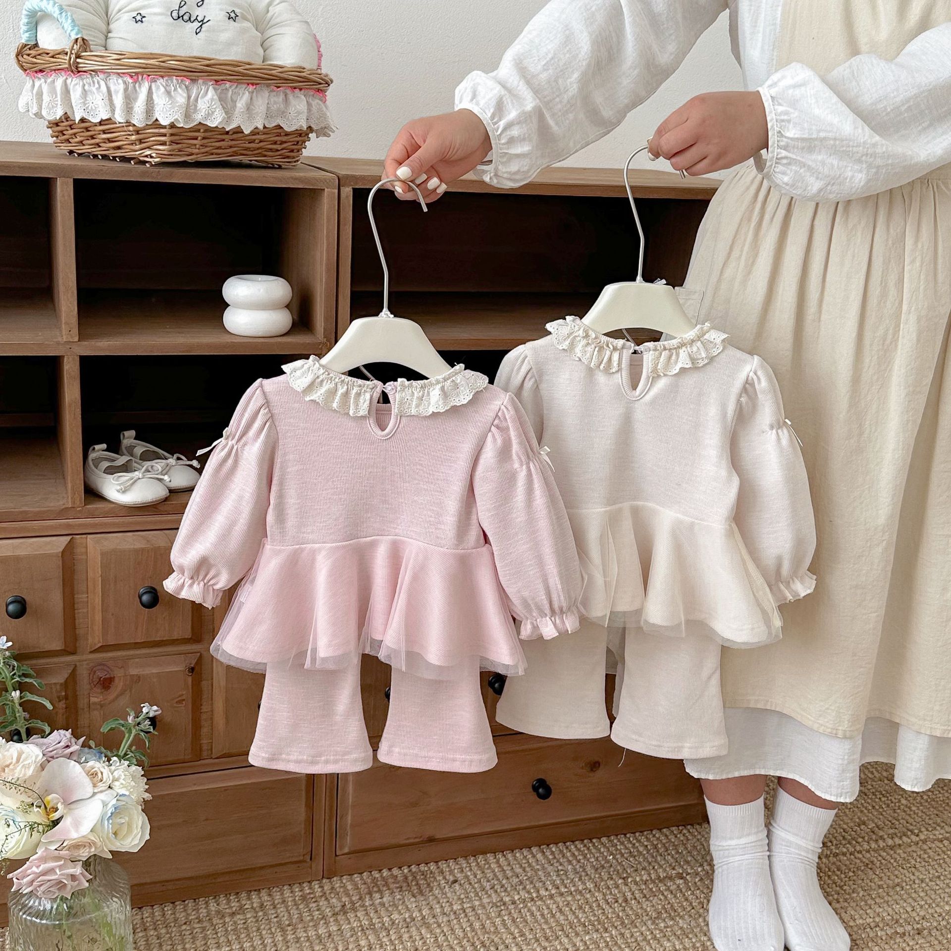 Baby Toddler Girl Mesh Fabric 2-Piece Sets