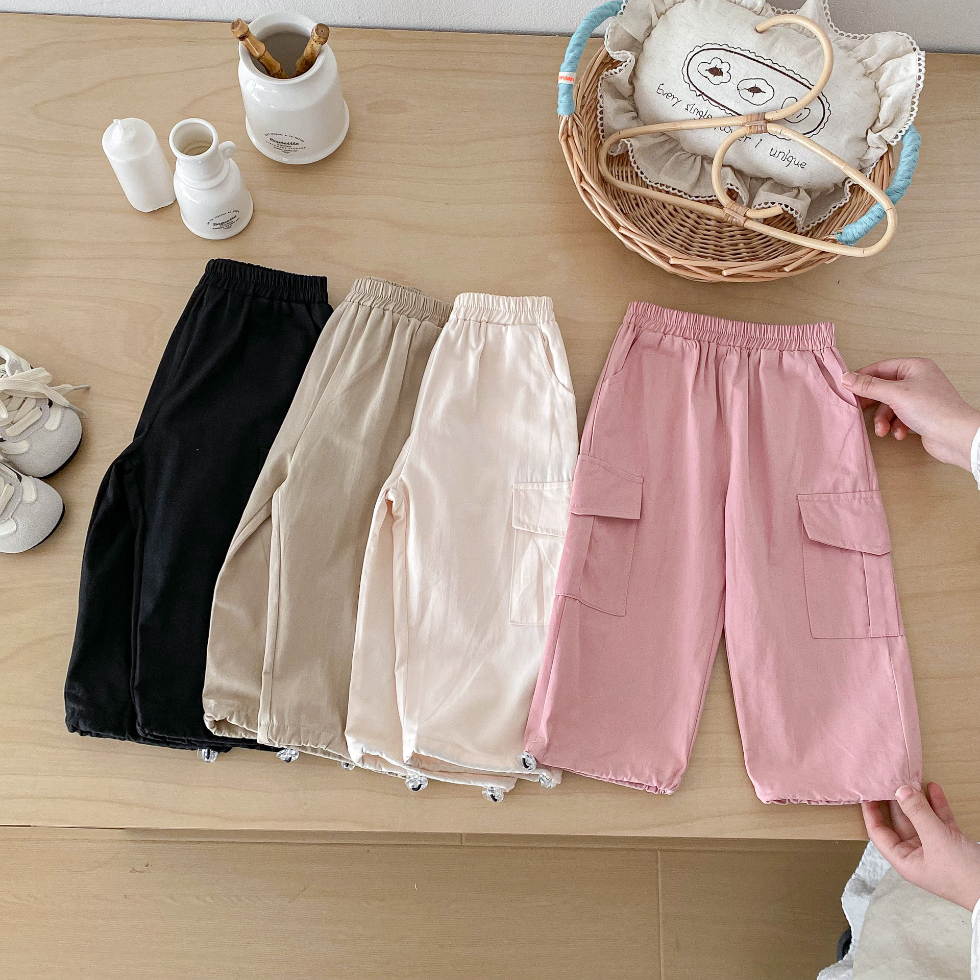 Baby Toddler Solid Color Worker Loose Pants