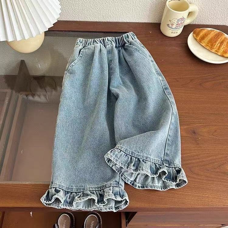 Toddler Kids Girl Denim Loose Pants