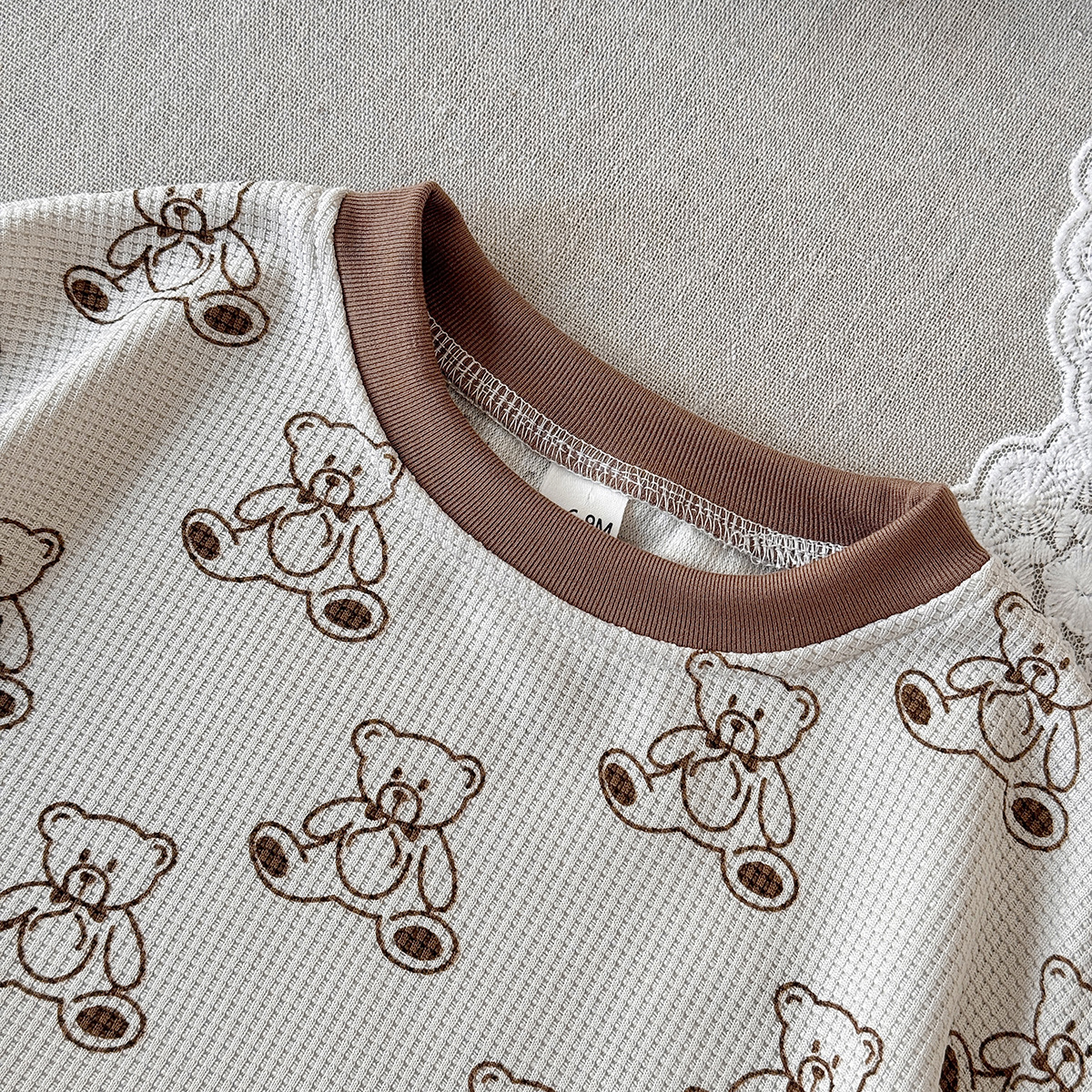 Baby 2-Piece Bear Waffle Set