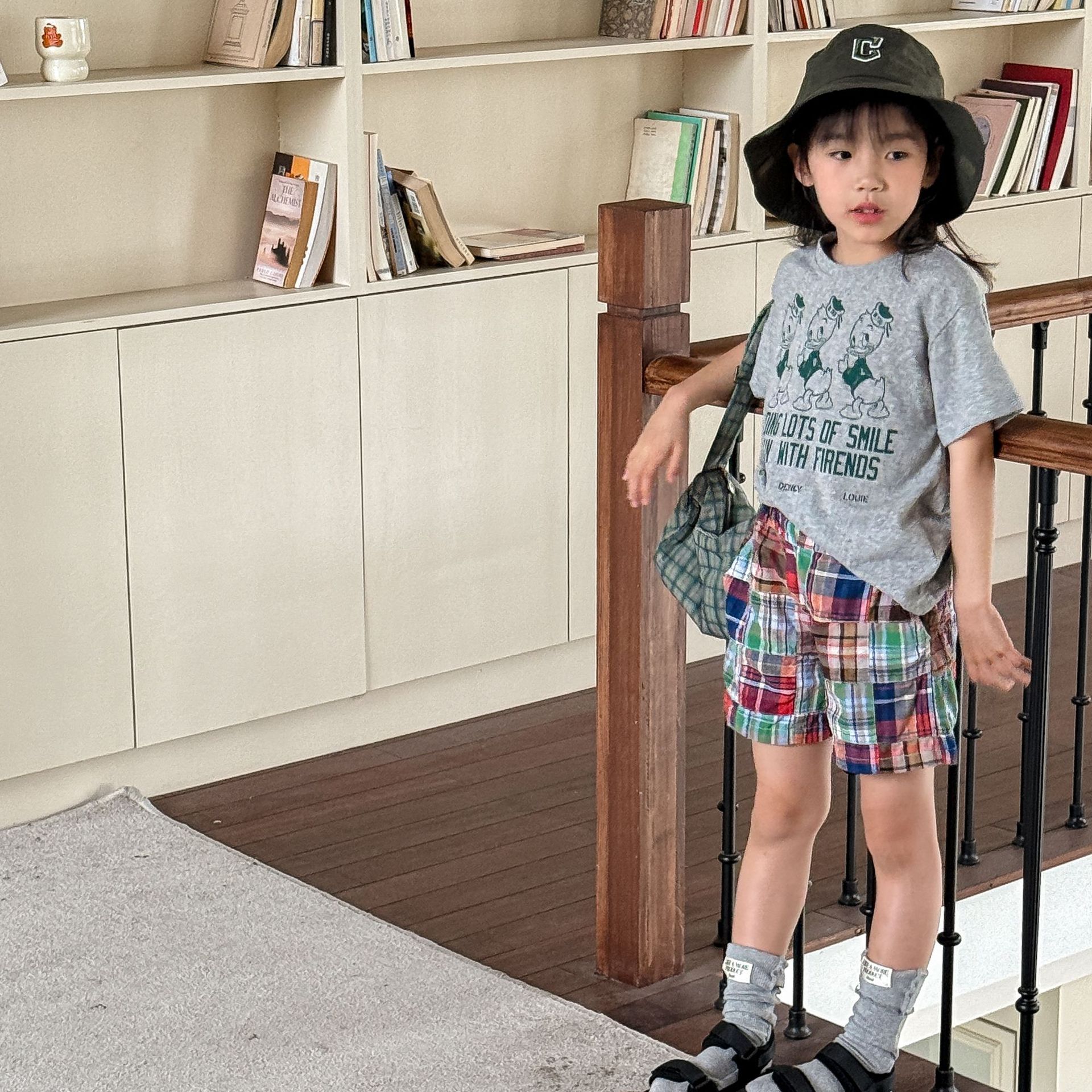 Kids Colorful Plaid Shorts (12M-9Y）