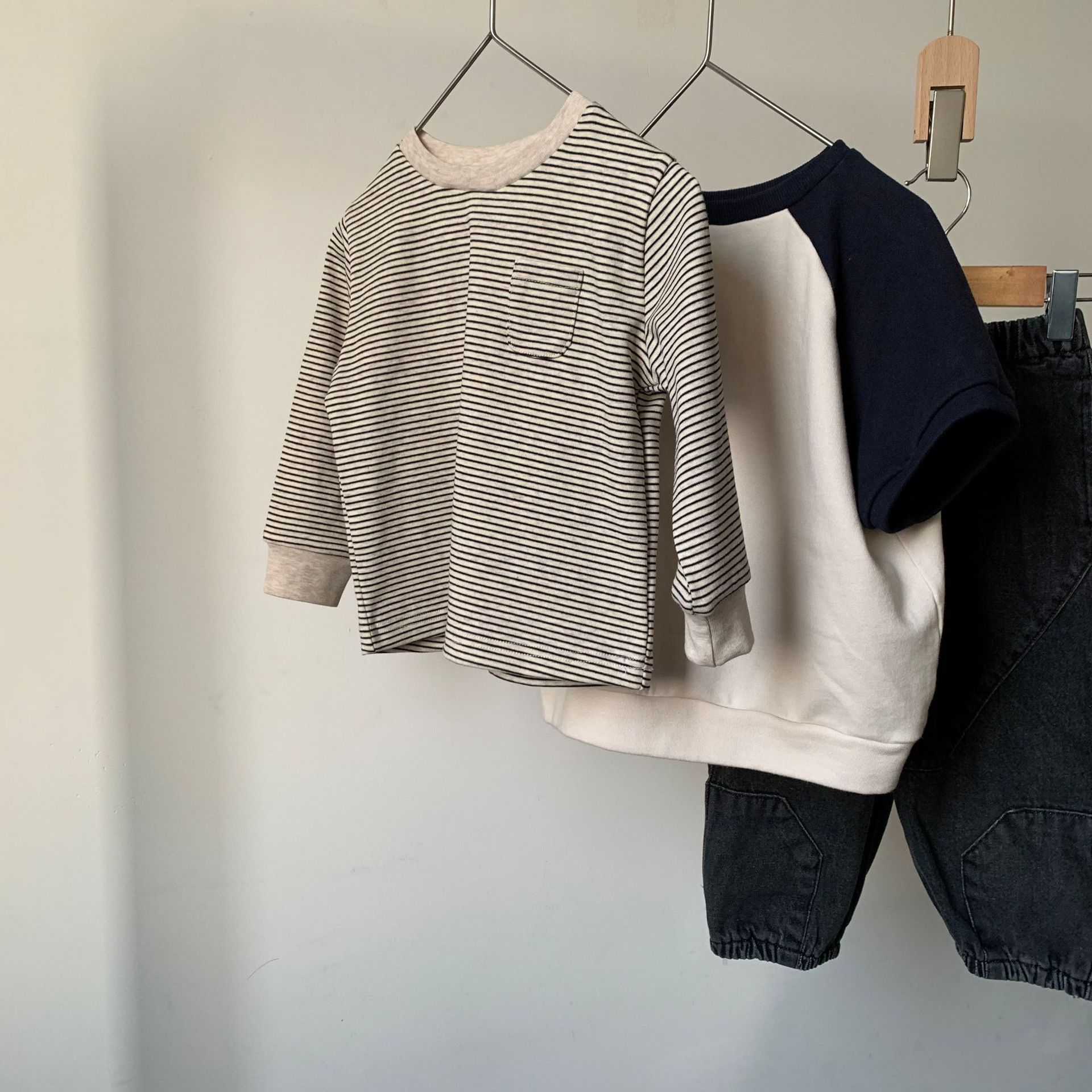 Toddler Striped Colorblock Pocket T-Shirt