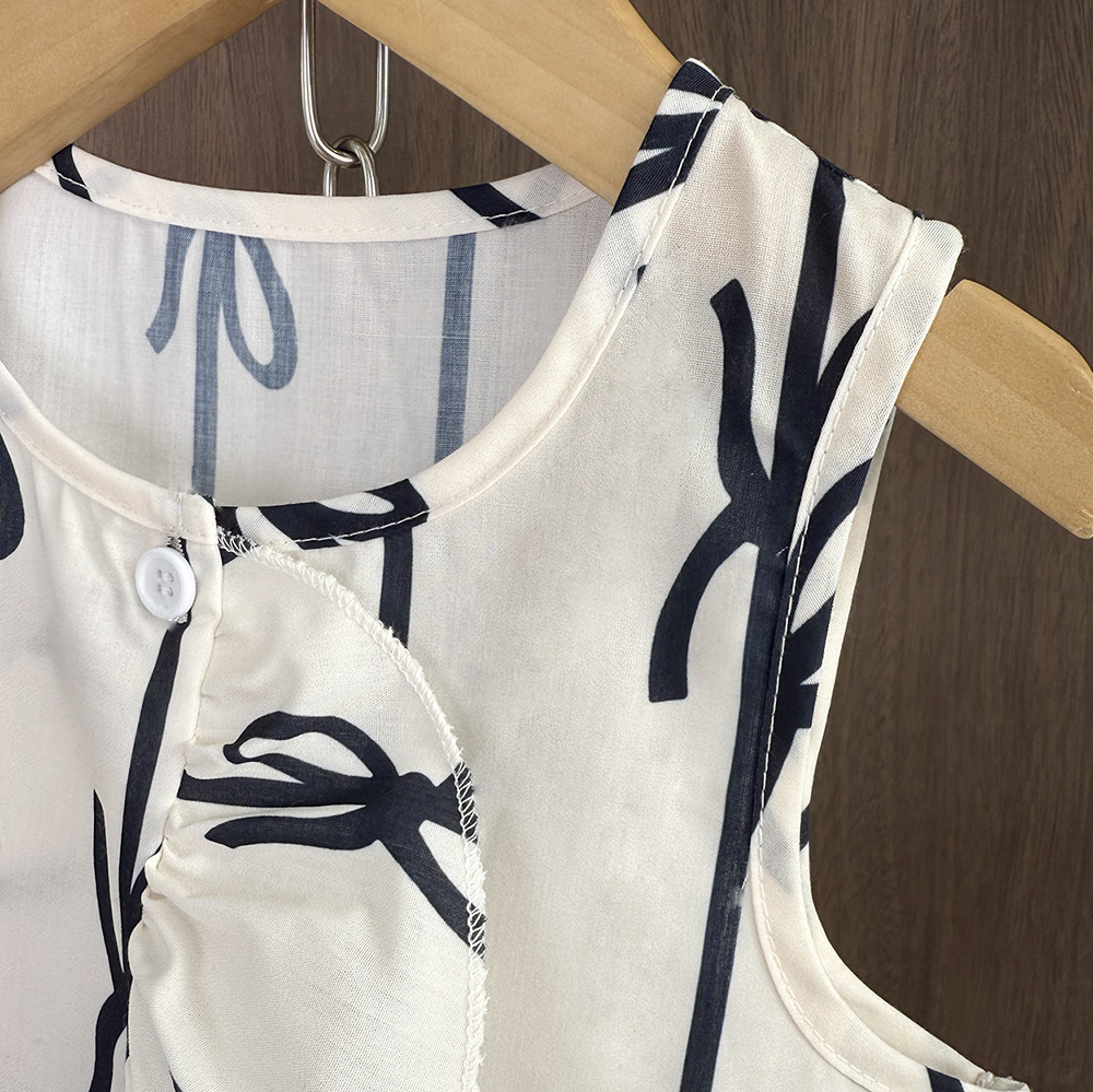 2-Piece Toddler Girls' Striped Bow Print Set