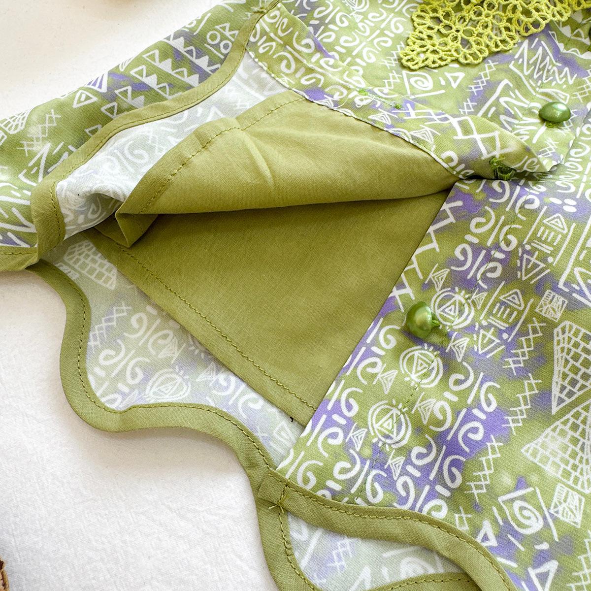 Baby& Kid Forest Lace Collar Top & Pant Sets