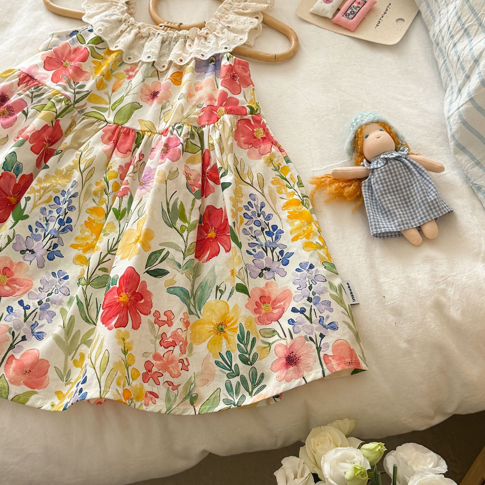 Baby& Kid Colorful Floral Vest Dress